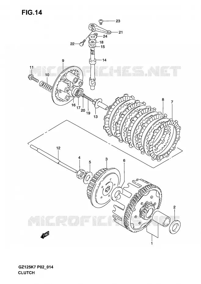CLUTCH Suzuki MOTO 125 MARAUDER 2003  GZ125K3(P19)