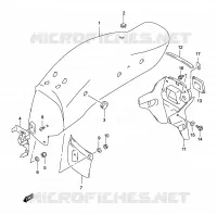 AILE ARR (MODELE K3) for Suzuki MARAUDER 125 2003