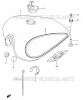 FUEL TANK (MODELE K3) for Suzuki MARAUDER 125 2003