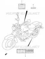 LABEL (MODELE K3) for Suzuki MARAUDER 125 2003
