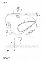 FUEL TANK  (MODELE K3 /​ K4) for Suzuki MARAUDER 125 2004