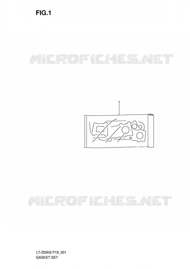 GASKET SET Suzuki QUAD 50 QUADSPORT 2006  LT-Z50K6(P19)