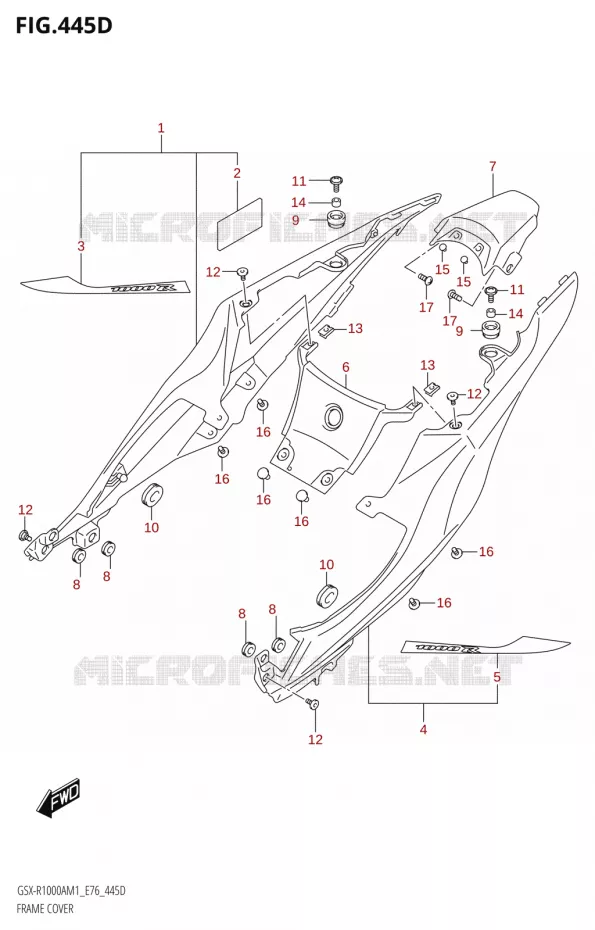 FAIRINGVER (GSX-R1000RZA) Suzuki MOTO 1000 GSX-R 2021  GSX-R1000RA M1 /​ GSX-R1000RZA M1 ( E76 ECE2 E17,22,39 )