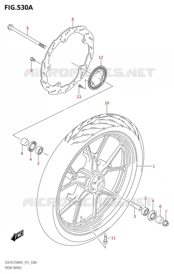 FRONT WHEEL Suzuki MOTO 125 GSX-R 2021  GSX-R125XA M1 (P21)