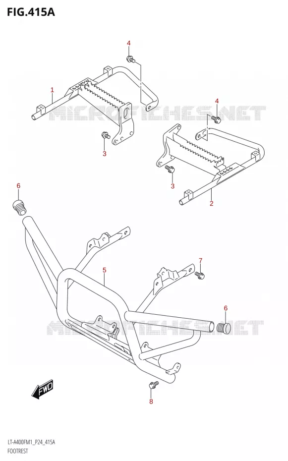 FOOTREST Suzuki QUAD 400 KINGQUAD 2021  LT-A400F M1 (P24)