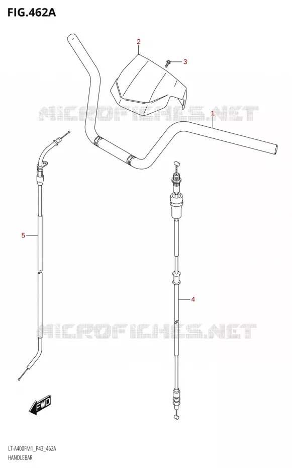 HANDLEBAR Suzuki QUAD 400 KINGQUAD 2021  LT-A400F M1 (P43)