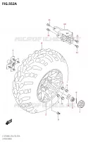 LEFT HAND REAR WHEEL for Suzuki KINGQUAD 750 2021