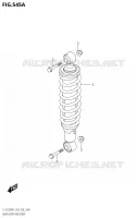 REAR SHOCK ABSORBER for Suzuki KINGQUAD 750 2021