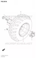 RIGHT HAND REAR WHEEL for Suzuki KINGQUAD 750 2021