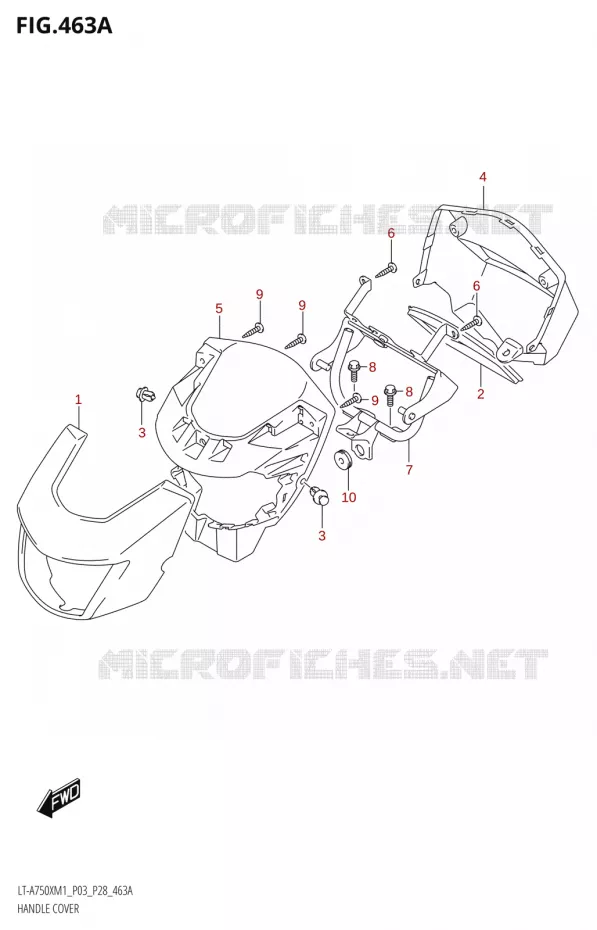 HANDLEBAR FAIRING Suzuki QUAD 750 KINGQUAD 2021  LT-A750X M1 (P28)