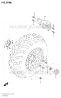LEFT HAND REAR WHEEL for Suzuki KINGQUAD 750 2021