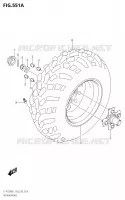RIGHT HAND REAR WHEEL for Suzuki KINGQUAD 750 2021