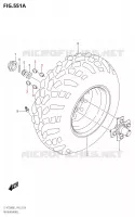 RIGHT HAND REAR WHEEL for Suzuki KINGQUAD 750 2021