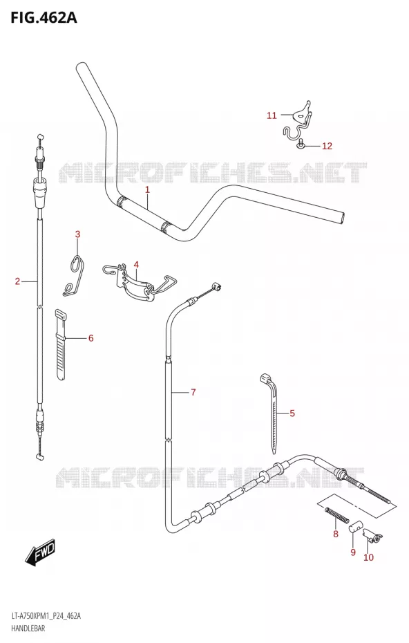 HANDLEBAR Suzuki QUAD 750 KINGQUAD 2021  LT-A750XP / XPZ M1 (P24)