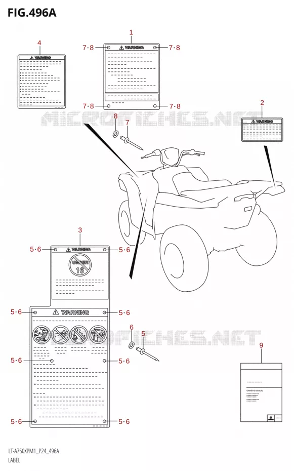 LABEL Suzuki QUAD 750 KINGQUAD 2021  LT-A750XP / XPZ M1 (P24)