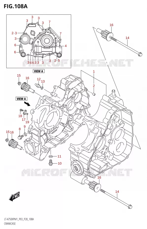 CRANKCASE Suzuki QUAD 750 KINGQUAD 2021  LT-A750XP / XPZ M1 (P33)