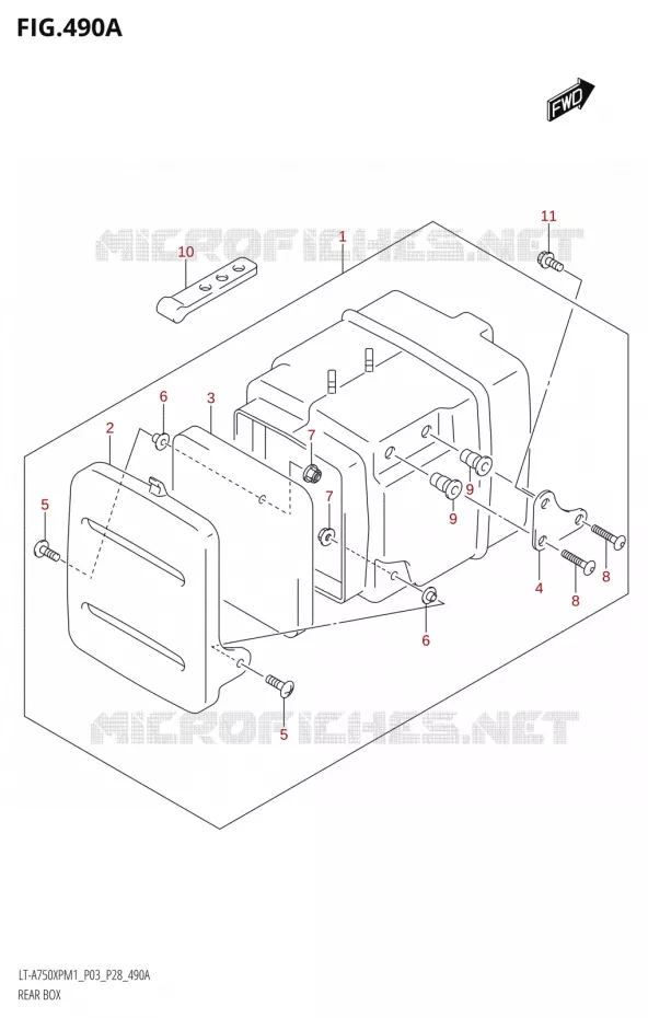 TOOL BOX Suzuki QUAD 750 KINGQUAD 2021  LT-A750XP / XPZ M1 (P33)