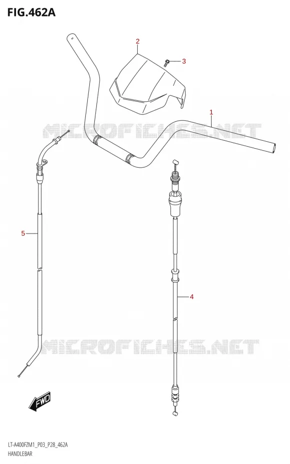 HANDLEBAR Suzuki QUAD 400 KINGQUAD 2021  LT-A400FZ M1 (P28)