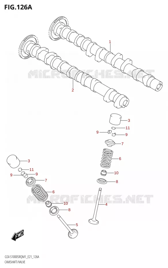 CAMSHAFT - VALVES Suzuki MOTO 1000 KATANA 2021  GSX-S1000SRQ M1 (E21)