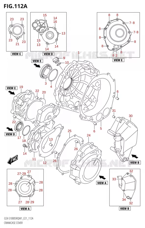 CRANKCASE COVER Suzuki MOTO 1000 KATANA 2021  GSX-S1000SRQ M1 (E21)