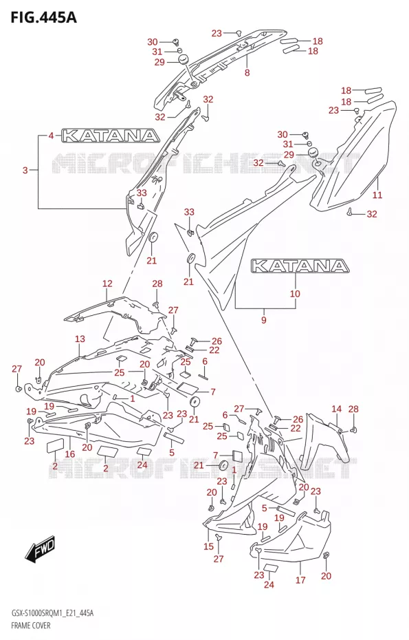 FAIRING Suzuki MOTO 1000 KATANA 2021  GSX-S1000SRQ M1 (E21)
