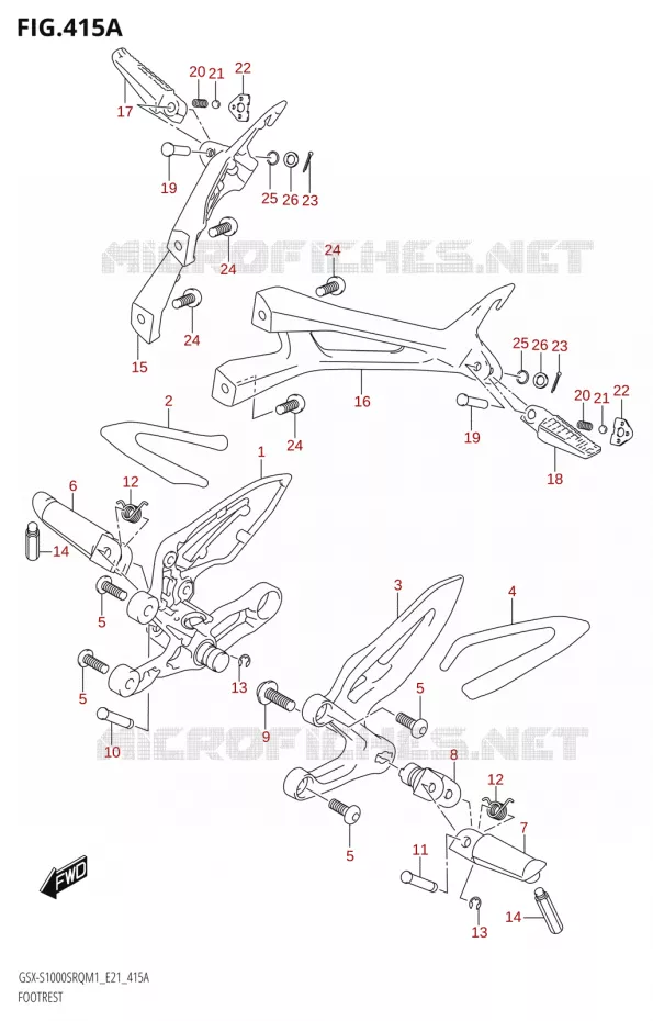 FOOTREST Suzuki MOTO 1000 KATANA 2021  GSX-S1000SRQ M1 (E21)