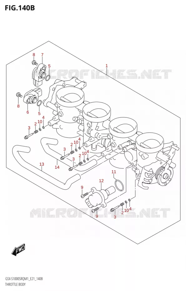 THROTTLE BODY Suzuki MOTO 1000 KATANA 2021  GSX-S1000SRQ M1 (E21)