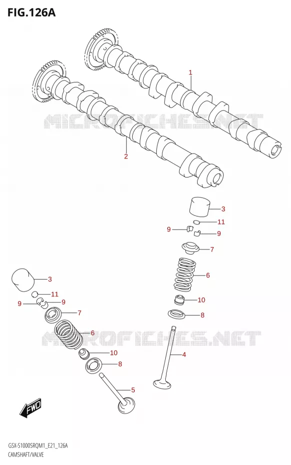 CAMSHAFT - VALVES Suzuki MOTO 1000 KATANA 2021  GSX-S1000SRQ M1 (E24)