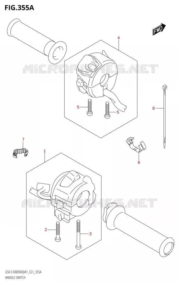 SWITCHES Suzuki MOTO 1000 KATANA 2021  GSX-S1000SRQ M1 (E24)
