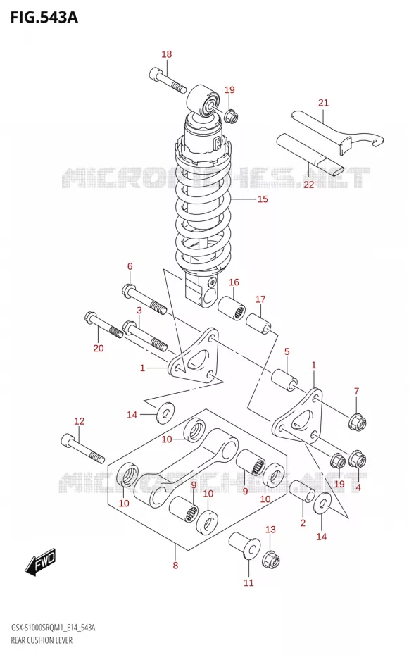 SHOCK ABSORBER LINKAGE Suzuki MOTO 1000 KATANA 2021  GSX-S1000SRQ M1 (E14)