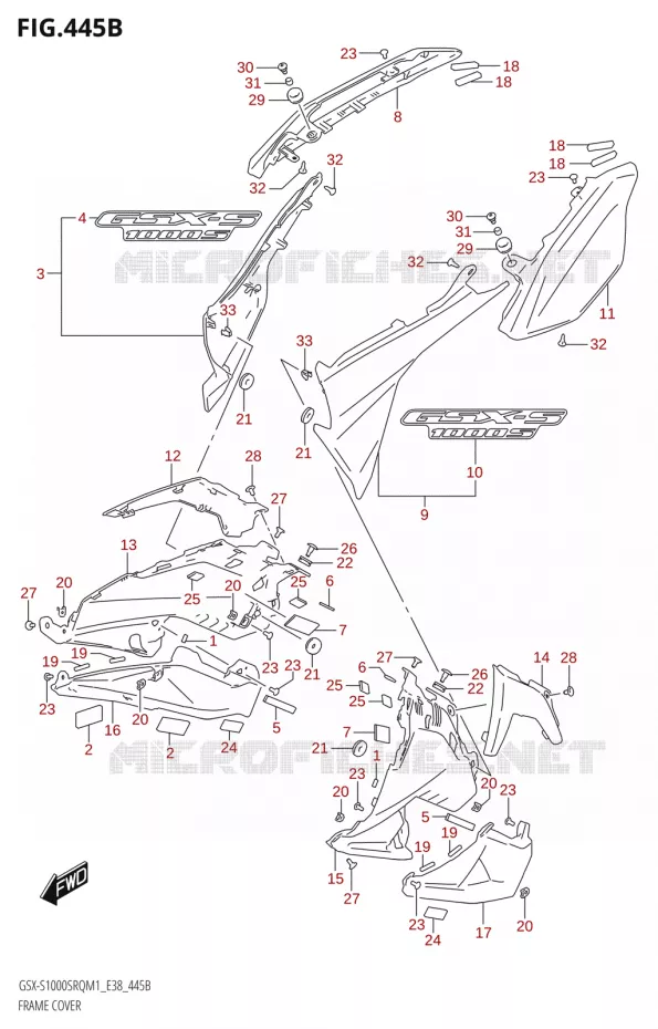 FAIRING Suzuki MOTO 1000 KATANA 2021  GSX-S1000SRQ M1 (E38)