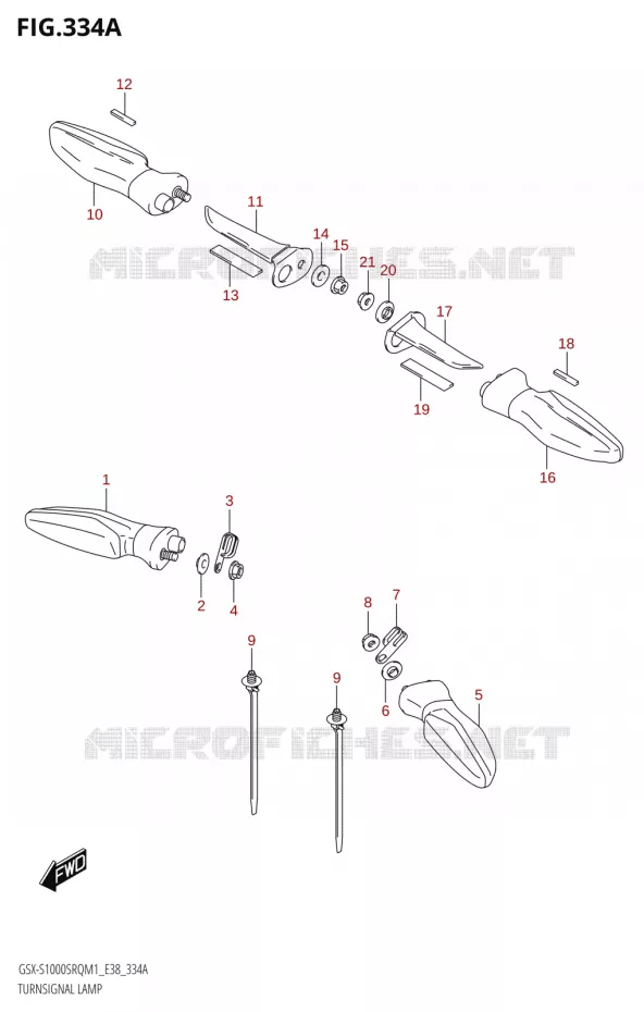 INDICATORS Suzuki MOTO 1000 KATANA 2021  GSX-S1000SRQ M1 (E38)
