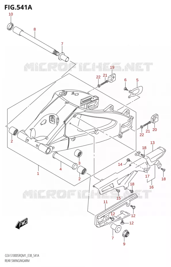 SWINGARM Suzuki MOTO 1000 KATANA 2021  GSX-S1000SRQ M1 (E38)
