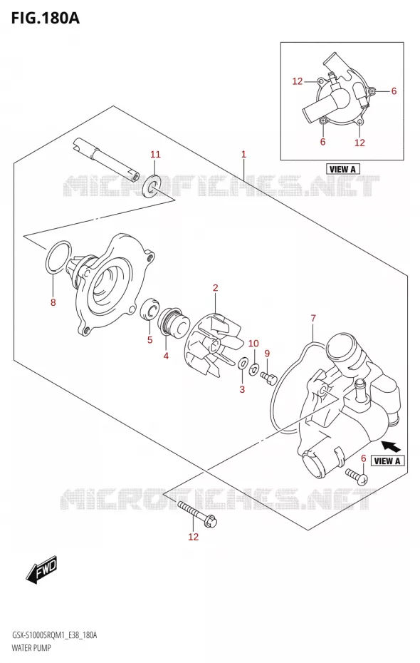 WATER PUMP Suzuki MOTO 1000 KATANA 2021  GSX-S1000SRQ M1 (E38)