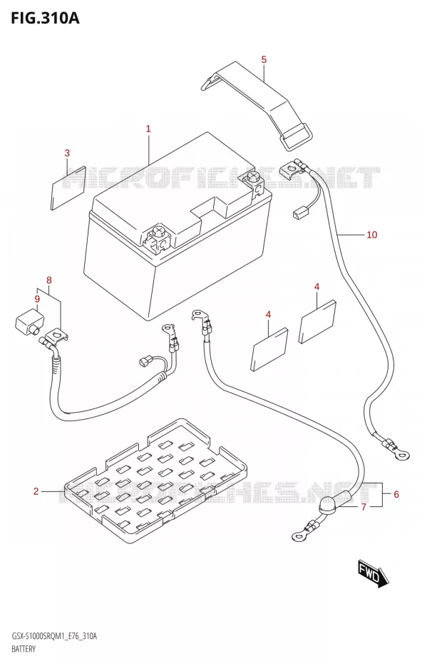 BATTERY Suzuki MOTO 1000 KATANA 2021  GSX-S1000SRQ M1 (E76 ECE2 E17,22,39)