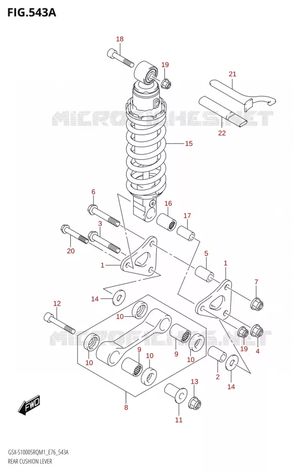 SHOCK ABSORBER LINKAGE Suzuki MOTO 1000 KATANA 2021  GSX-S1000SRQ M1 (E76 ECE2 E17,22,39)