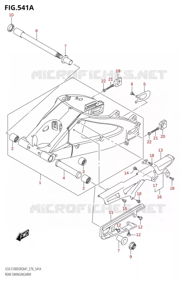 SWINGARM Suzuki MOTO 1000 KATANA 2021  GSX-S1000SRQ M1 (E76 ECE2 E17,22,39)