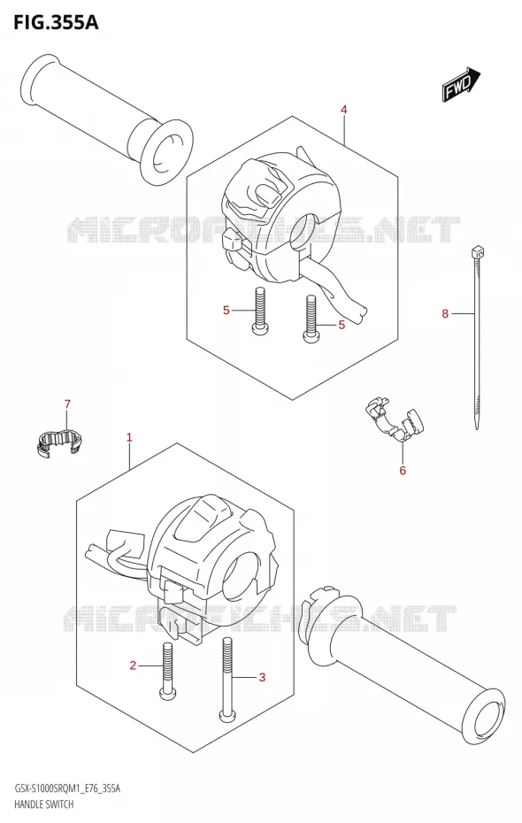 SWITCHES Suzuki MOTO 1000 KATANA 2021  GSX-S1000SRQ M1 (E76 ECE2 E17,22,39)