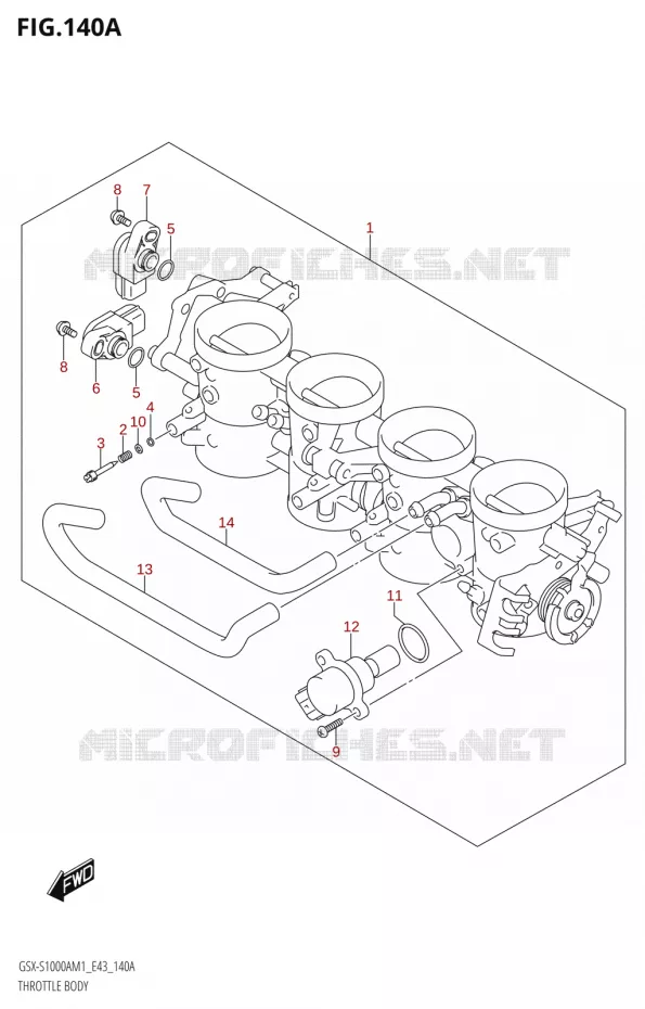 THROTTLE BODY Suzuki MOTO 1000 GSX-S 2021  GSX-S1000A M1 /​ GSX-S1000AZ M1 (E43)