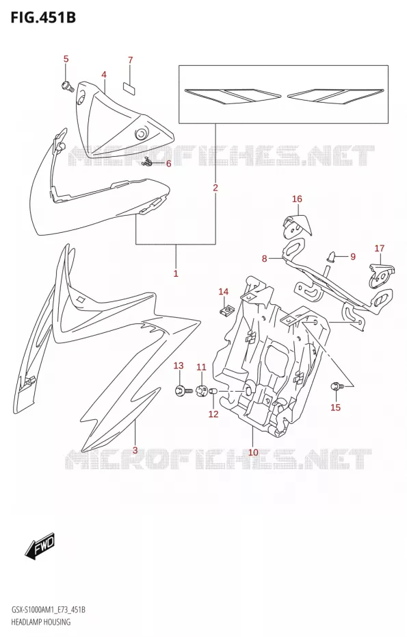 HEADLIGHT BOWLGSX-S1000AZ) Suzuki MOTO 1000 GSX-S 2021  GSX-S1000A M1 /​ GSX-S1000AZ M1 (E73)