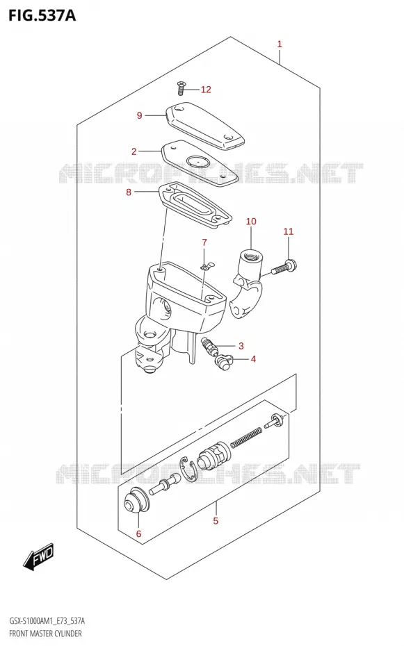 FRONT MASTER CYLINDER Suzuki MOTO 1000 GSX-S 2021  GSX-S1000A M1 /​ GSX-S1000AZ M1 (E73)
