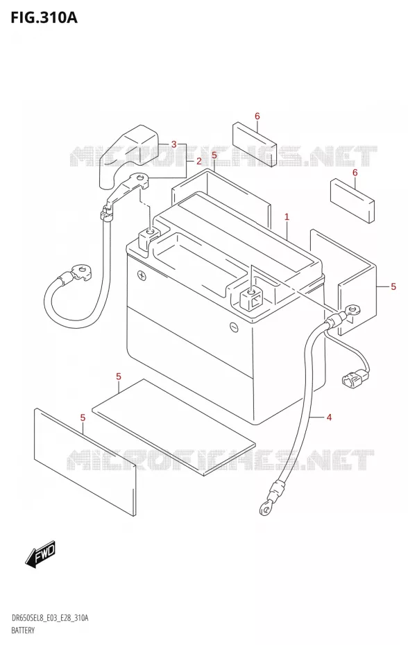 BATTERY Suzuki MOTO 650 DR 2018  DR650SE L8 (E03)