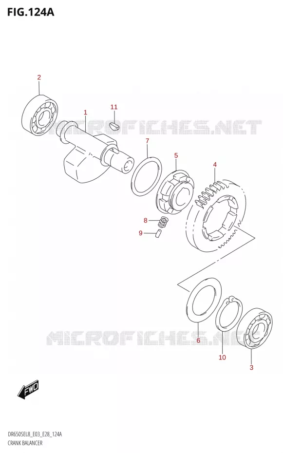 CRANK BALANCER Suzuki MOTO 650 DR 2018  DR650SE L8 (E03)