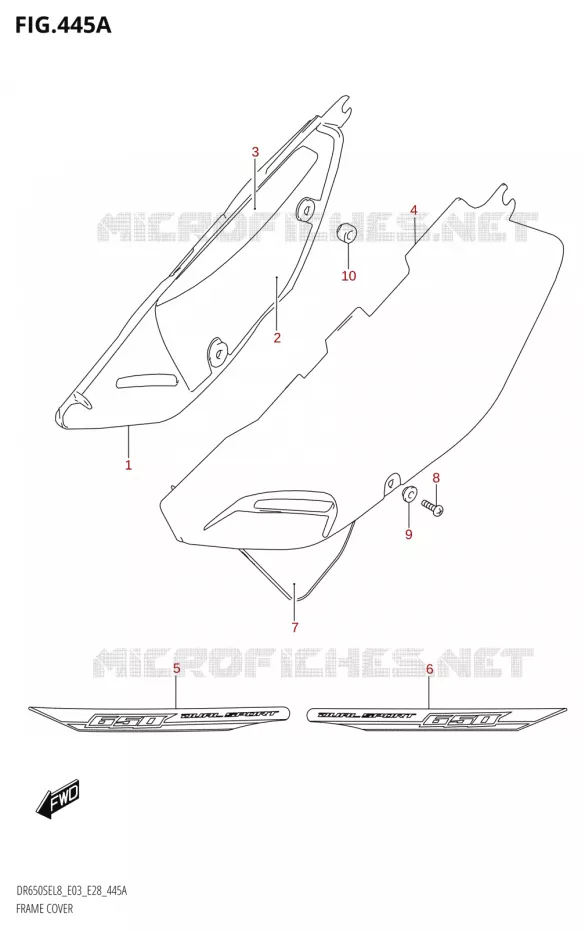 FAIRING Suzuki MOTO 650 DR 2018  DR650SE L8 (E03)