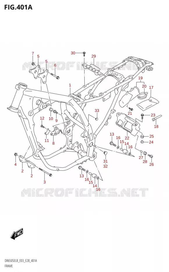 FRAME (DR650SE:L8:E03) Suzuki MOTO 650 DR 2018  DR650SE L8 (E03)