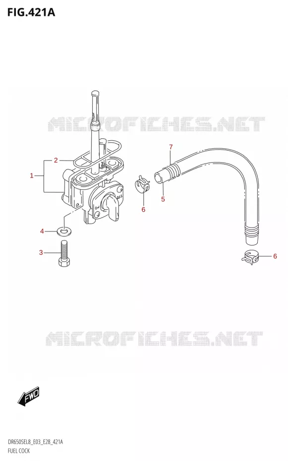 FUEL COCK (DR650SE:L8:E03) Suzuki MOTO 650 DR 2018  DR650SE L8 (E03)