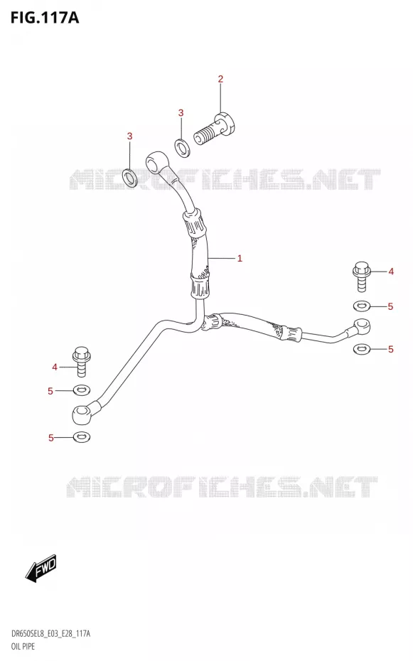 OIL HOSE Suzuki MOTO 650 DR 2018  DR650SE L8 (E03)