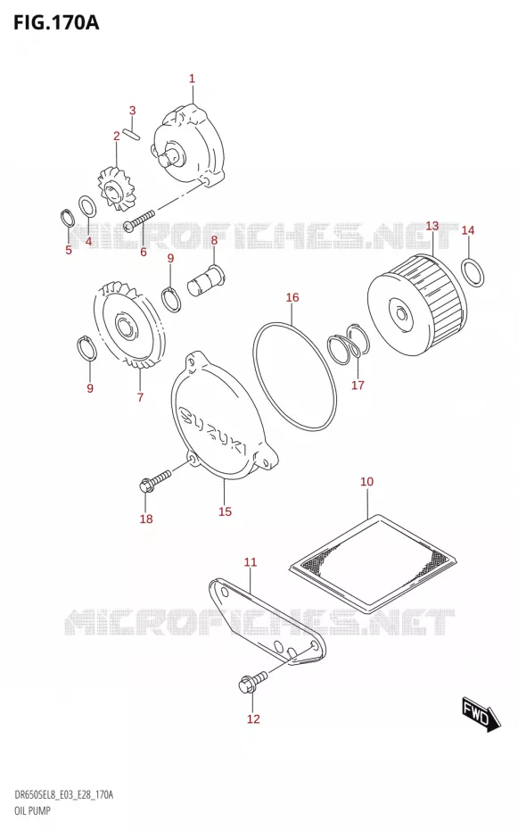 OIL PUMP Suzuki MOTO 650 DR 2018  DR650SE L8 (E03)