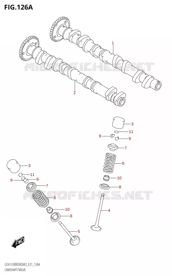 CAMSHAFT - VALVES Suzuki MOTO 1000 KATANA 2022  GSX-S1000SRQ M2 (E21)