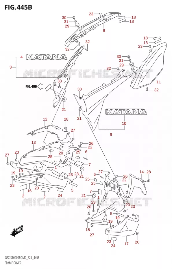 FAIRING Suzuki MOTO 1000 KATANA 2022  GSX-S1000SRQ M2 (E21)